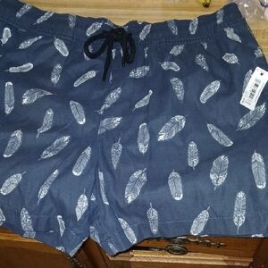 Goodthreads Blue Feather Print Men's Shirt